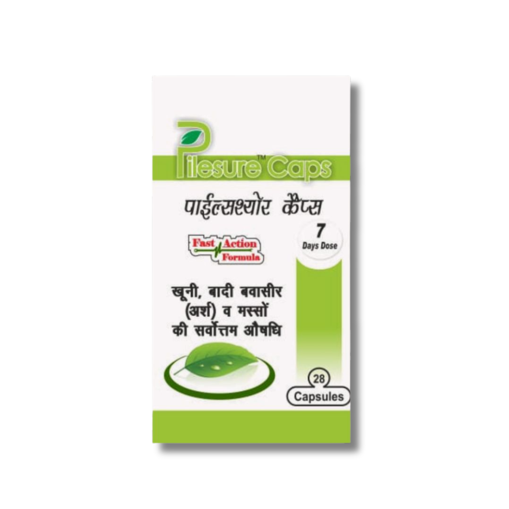 Alsence Pilesure Capsules-Ayurvedic Relief for Bleeding & Non Bleeding Piles-Hemorrhoids-28 Caps