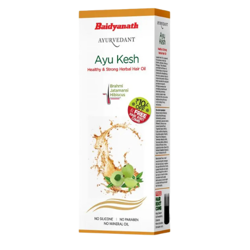 Baidyanath Ayu Kesh Healthy & Strong Herbal Hair Oil 100ml – Ayurvedic Solution for Hair Fall & Growth